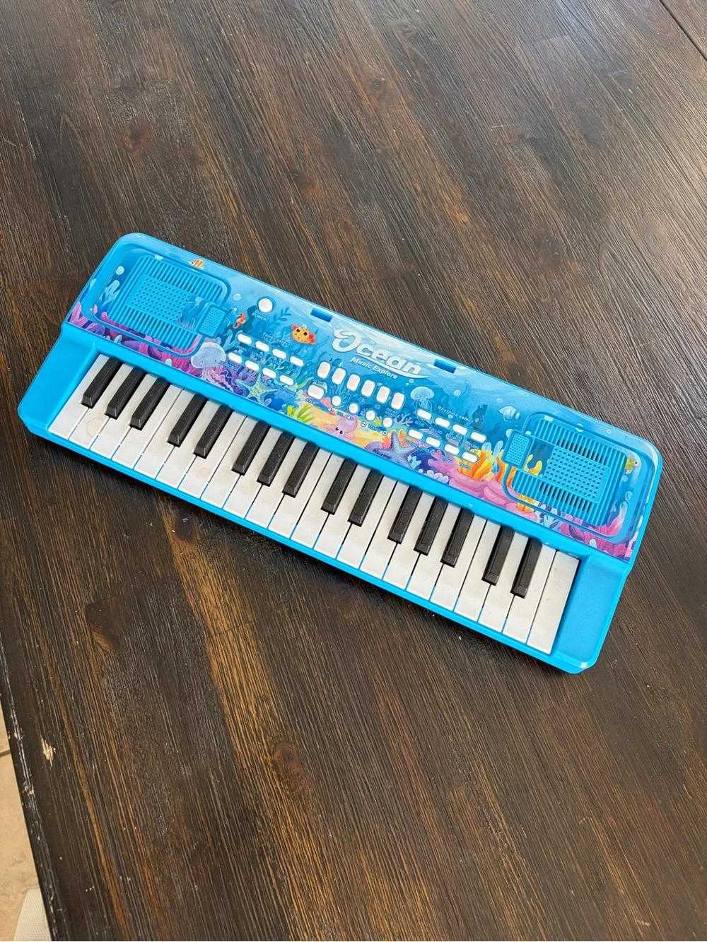 Ocean-Themed Kids Keyboard Piano - Blue